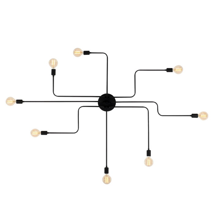 Opviq Truva - N-697 Lámpara de araña industrial negra